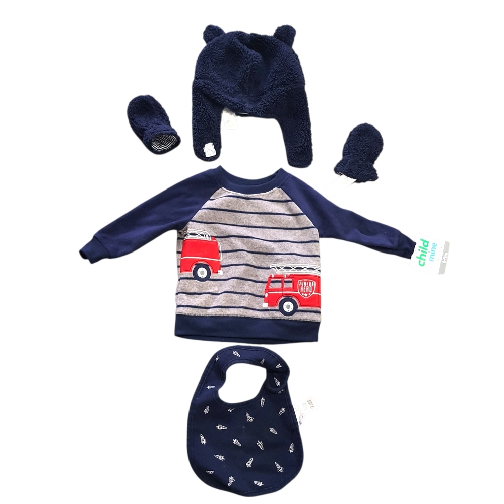 Navy and Gray Baby Outfit